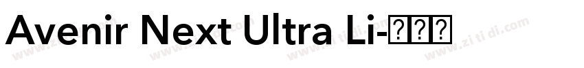 Avenir Next Ultra Li字体转换